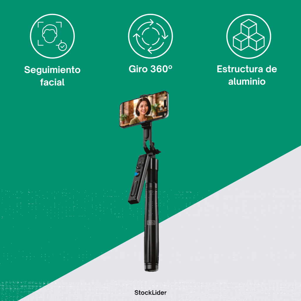 Palo selfie inteligente con seguimiento facial