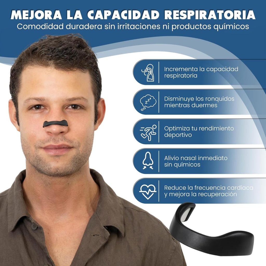 Tiras Nasales Magnéticas Premium Dispositivo Antirronquidos 60 Parches